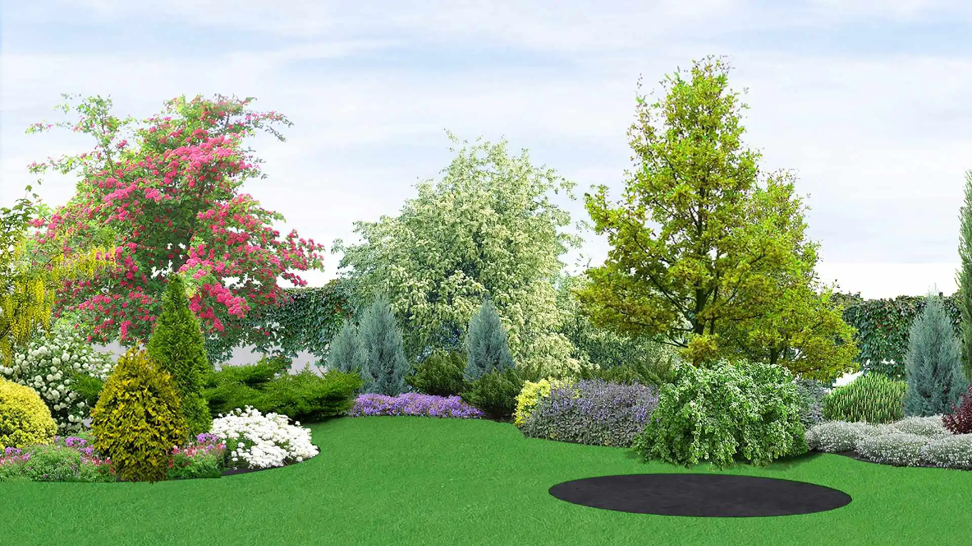 A 3d design rendering for a landscape project in Lansing, MI.